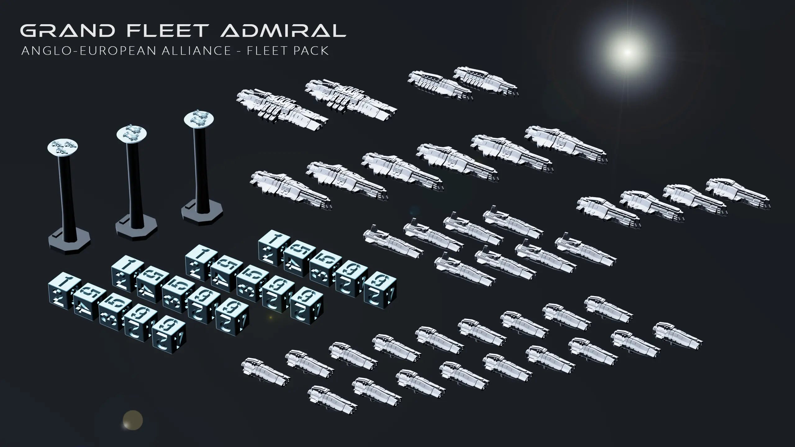 Anglo-European Alliance - 1000pt Starter Fleet Pack Grand Fleet Admiral