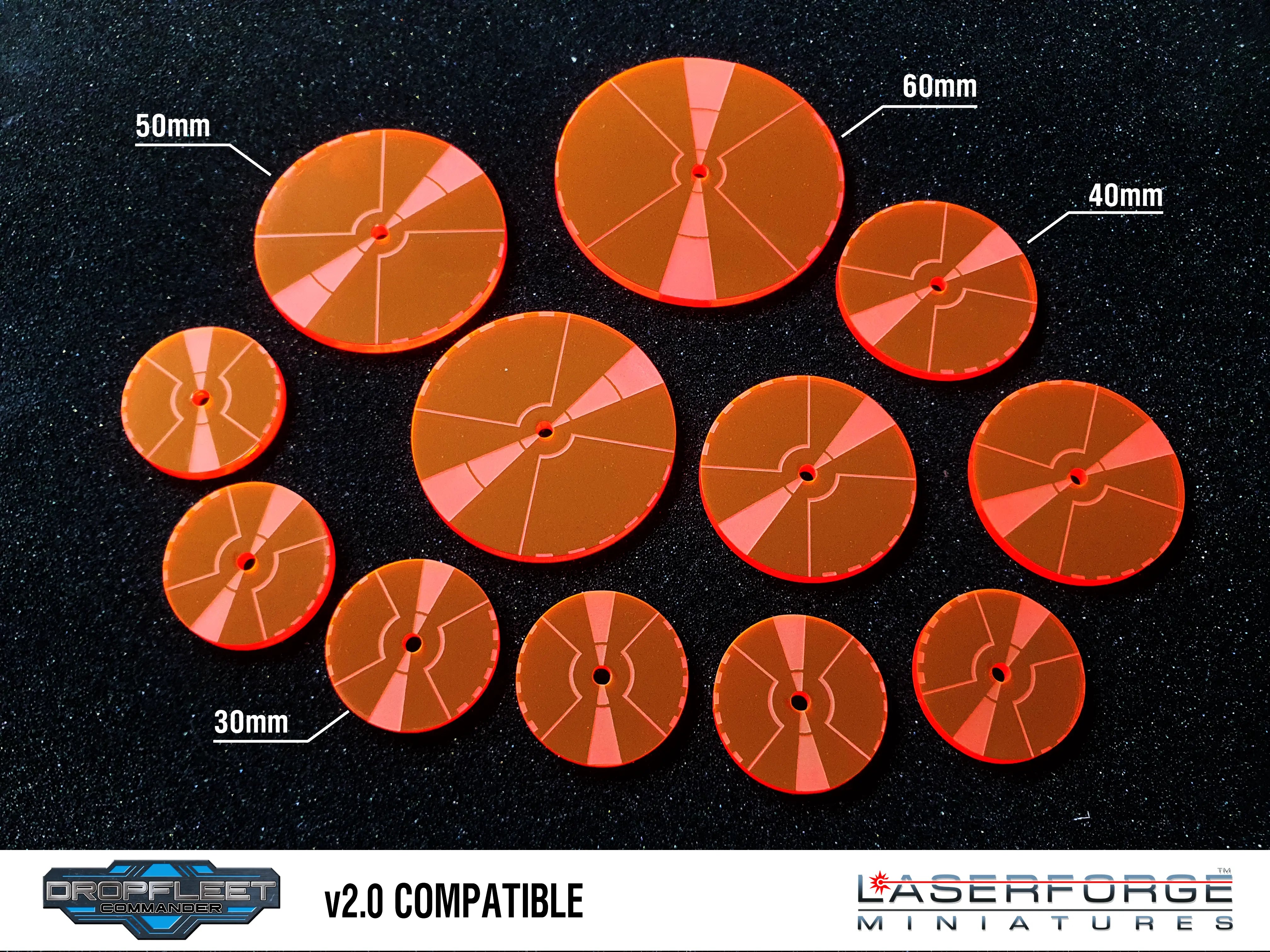 Dropfleet Commander 2.0 - Acrylic Bases Laserforge Miniatures