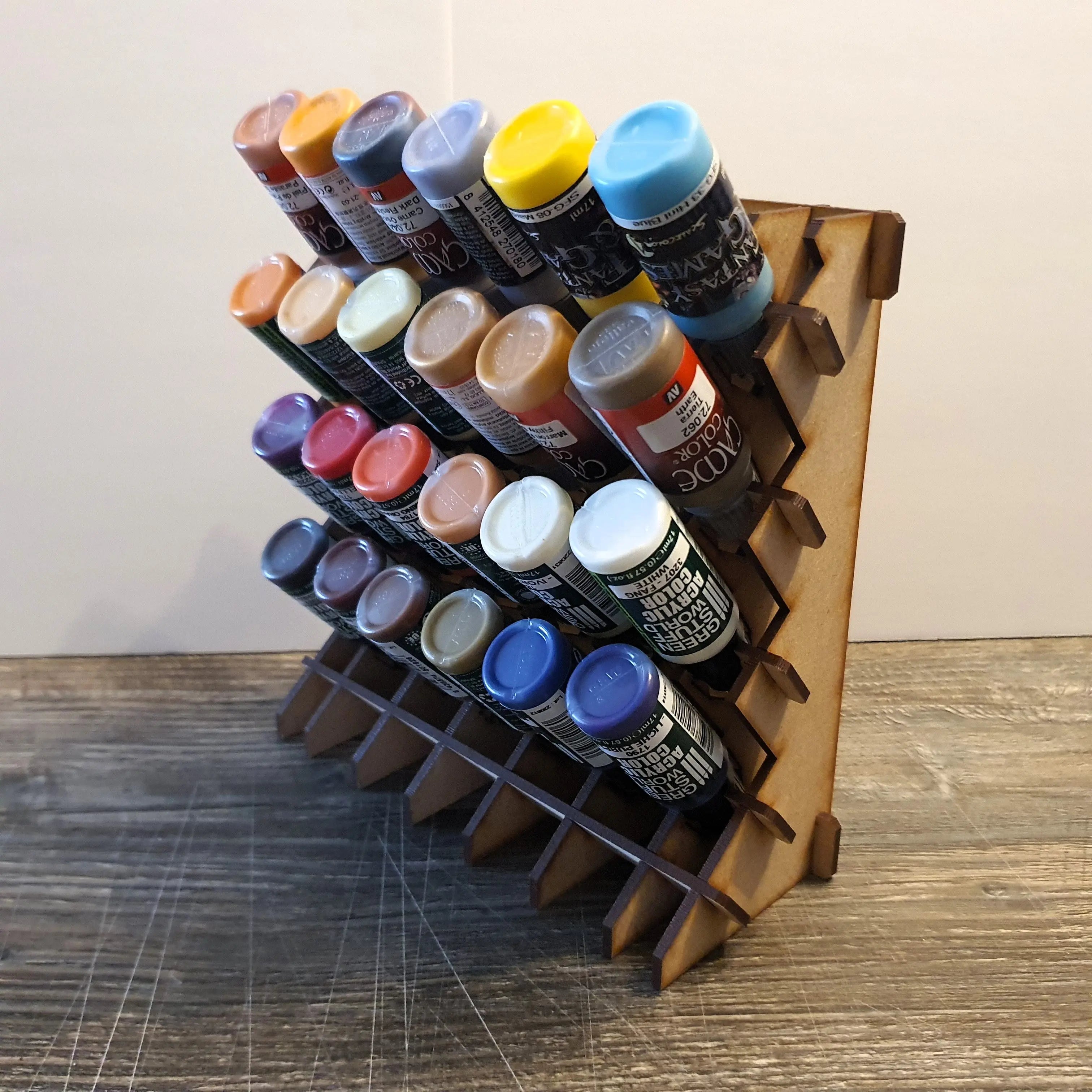 Vertical Paint Rack - 24 Slots Laserforge Miniatures